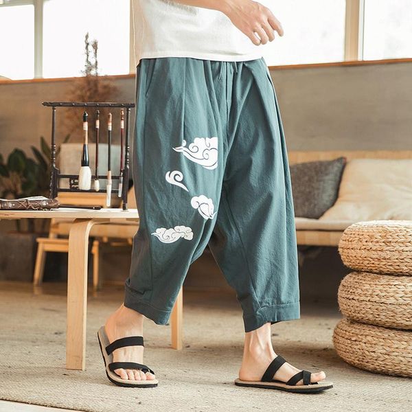 fall loose style large size cotton and linen casual pants men's loose wide-leg cropped trousers1, Black
fall loose style large size cotton and linen casual pants men's loose wide-leg cropped trousers1, Black