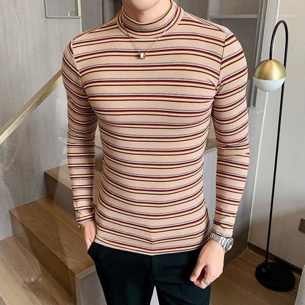 men's sweaters 2021 brand stripe men casual pullover knitted turtleneck fashion autum winter slim fit pullovers homme clothes1, White;black
men's sweaters 2021 brand stripe men casual pullover knitted turtleneck fashion autum winter slim fit pullovers homme clothes1, White;black