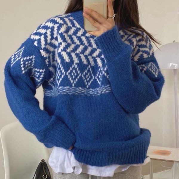 hzirip 2021 new blue christmas sweater thick warm knitted pullover women korean style vintage outwear sweaters female, White;black
hzirip 2021 new blue christmas sweater thick warm knitted pullover women korean style vintage outwear sweaters female, White;black