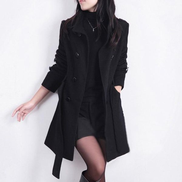 casual coat women loose winter warm long sleeve button button jacket coat with belt streetwear elegant ladies rompevientos, Black
casual coat women loose winter warm long sleeve button button jacket coat with belt streetwear elegant ladies rompevientos, Black