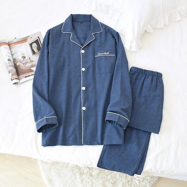 spring&autumn cotton sleepwear lovers japanese style men's&women's long sleeve pajama suit home clothing with embridery letter1, Black;brown
spring&autumn cotton sleepwear lovers japanese style men's&women's long sleeve pajama suit home clothing with embridery letter1, Black;brown