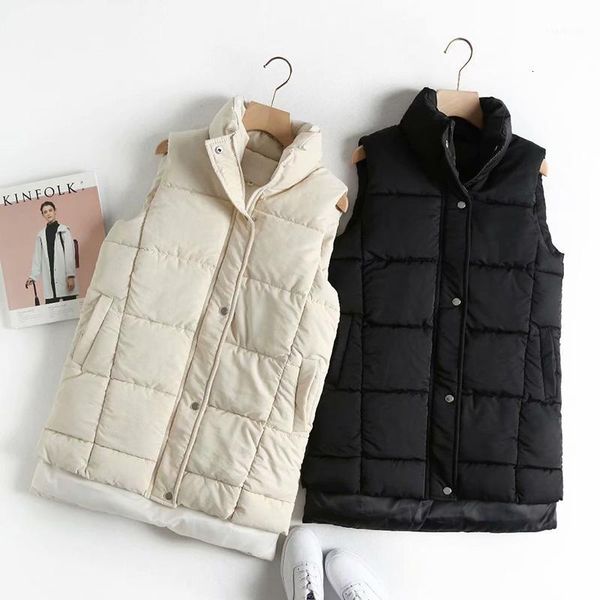 winter warm long warm vest mouwlless pocket jacket women windproof vest jackets women's1, Black;white
winter warm long warm vest mouwlless pocket jacket women windproof vest jackets women's1, Black;white