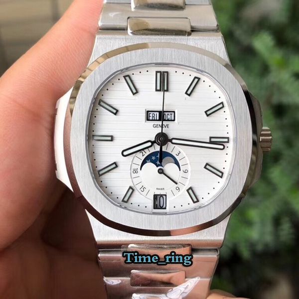 gr version 5726/1a-001 white dial silver steel case 324s automatic mechanical movement sapphire mens watch 316l steel band designer watc, Slivery;brown
gr version 5726/1a-001 white dial silver steel case 324s automatic mechanical movement sapphire mens watch 316l steel band designer watc, Slivery;brown