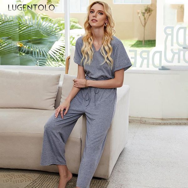 women's jumpsuits & rompers lugentolo summer women jumpsuit casual solid simple sport gray v-neck lacing short sleeve high waist loose, Black;white
women's jumpsuits & rompers lugentolo summer women jumpsuit casual solid simple sport gray v-neck lacing short sleeve high waist loose, Black;white