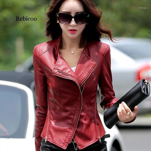 autumn faux casual red oversized leather jacket women ladies biker moto short zipper soft pu leather jackets woman fashion coats1, Black
autumn faux casual red oversized leather jacket women ladies biker moto short zipper soft pu leather jackets woman fashion coats1, Black