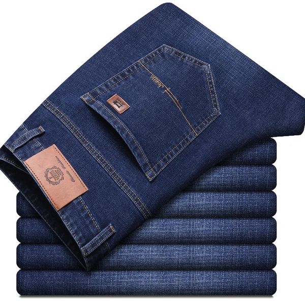 men's jeans 2021 spring autumn mens blue business classic style regular fit stretch denim pants fashion casual brand trousers,9536
men's jeans 2021 spring autumn mens blue business classic style regular fit stretch denim pants fashion casual brand trousers,9536