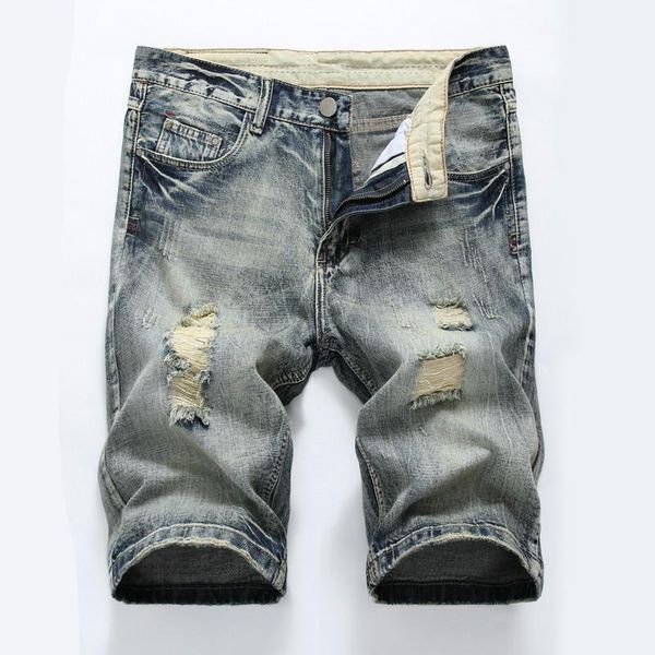 summer men's retro ripped jeans shorts slim fit vintage denim shorts for male short jeans1, Blue
summer men's retro ripped jeans shorts slim fit vintage denim shorts for male short jeans1, Blue