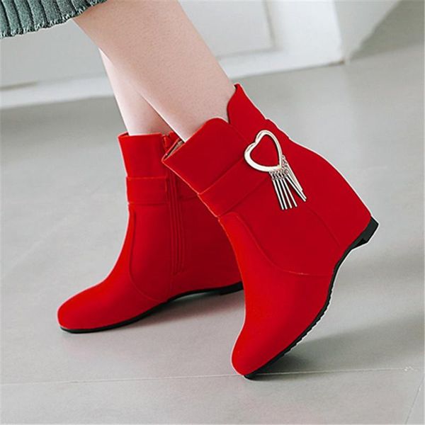 boots 2021 winter women high heels fashion ankle woman party shoes slope heel black red large size32-43
boots 2021 winter women high heels fashion ankle woman party shoes slope heel black red large size32-43