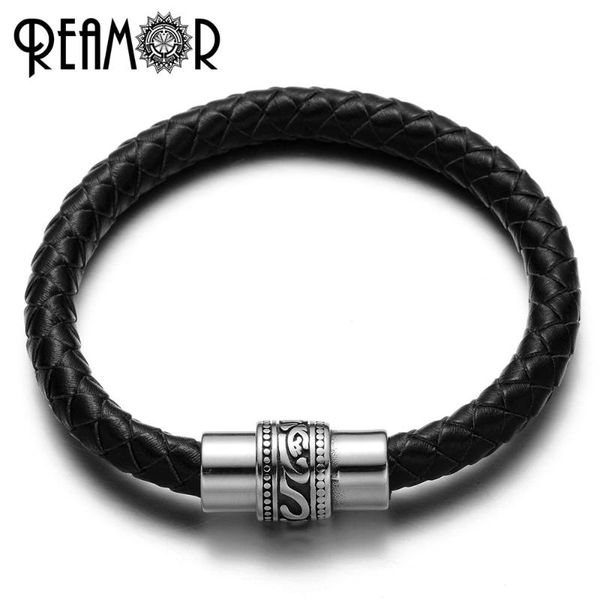 charm bracelets reamor brand 17-21cm 316l stainless steel genuine leather braided men with magnet clasp, Golden;silver
charm bracelets reamor brand 17-21cm 316l stainless steel genuine leather braided men with magnet clasp, Golden;silver