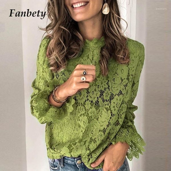 2020 womens lace crochet flower blouses shirt ladies casual solid color long sleeve shirts female spring o neck hallow out 1, White
2020 womens lace crochet flower blouses shirt ladies casual solid color long sleeve shirts female spring o neck hallow out 1, White