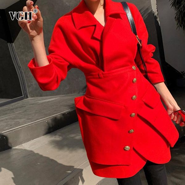 vgh casual red ruched coat for women lapel long sleeve high waist slim tweed coats female fashion new clothing 2020 tide autumn, Black
vgh casual red ruched coat for women lapel long sleeve high waist slim tweed coats female fashion new clothing 2020 tide autumn, Black