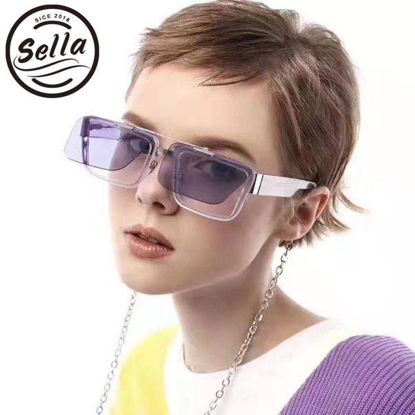 sunglasses sella trending ins fashion women men small square clamshell flip tint lens yellow blue clear glasses, White;black
sunglasses sella trending ins fashion women men small square clamshell flip tint lens yellow blue clear glasses, White;black