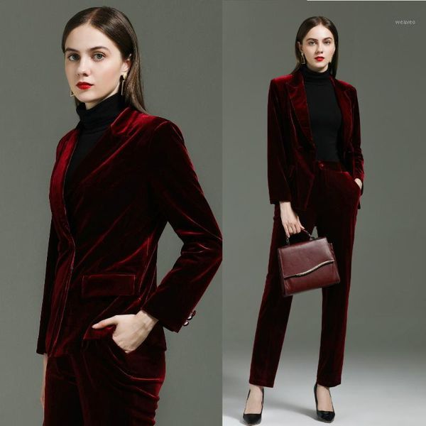 velvet jacket and pants set 2-piece women's suit coat and pants set oversize work suit professional women's clothing1, White
velvet jacket and pants set 2-piece women's suit coat and pants set oversize work suit professional women's clothing1, White