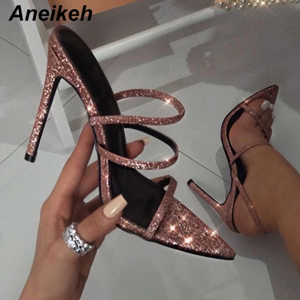 aneikeh new summer pink elastic band sandals party stiletto heels shallow mouth pointed thin straps open toe sandals y200405, Black
aneikeh new summer pink elastic band sandals party stiletto heels shallow mouth pointed thin straps open toe sandals y200405, Black