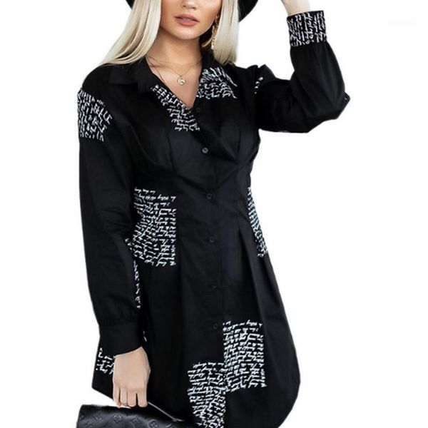 autumn lady office button down shirt dress casual long sleeve v neck letter printing blouse mini shirt dress fashion long1, White
autumn lady office button down shirt dress casual long sleeve v neck letter printing blouse mini shirt dress fashion long1, White