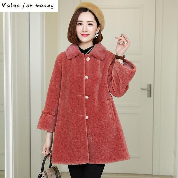 fur real coat collar wool jacket autumn winter coat women clothes 2021 korean vintage sheep shearling women zt3748, Black
fur real coat collar wool jacket autumn winter coat women clothes 2021 korean vintage sheep shearling women zt3748, Black
