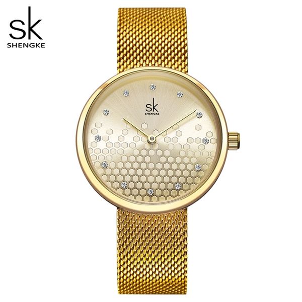shengke woman gold brand luxury watch women quartz waterproof women's wristwatch ladies girls watches clock 201218, Slivery;brown
shengke woman gold brand luxury watch women quartz waterproof women's wristwatch ladies girls watches clock 201218, Slivery;brown