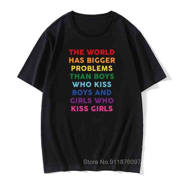 bigger problems t-shirts for men pride gay lesbian bisexual rainbow lgbt lgbtq tee shirt o neck pure cotton t shirts y220214, White;black
bigger problems t-shirts for men pride gay lesbian bisexual rainbow lgbt lgbtq tee shirt o neck pure cotton t shirts y220214, White;black