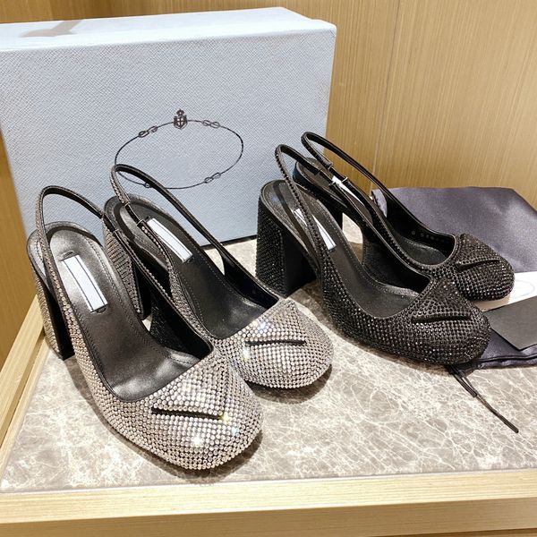 2022luxury designer women sandals ankle strap bright full rhinestone chunky high heels shoes fashion ladies party we, Black
2022luxury designer women sandals ankle strap bright full rhinestone chunky high heels shoes fashion ladies party we, Black