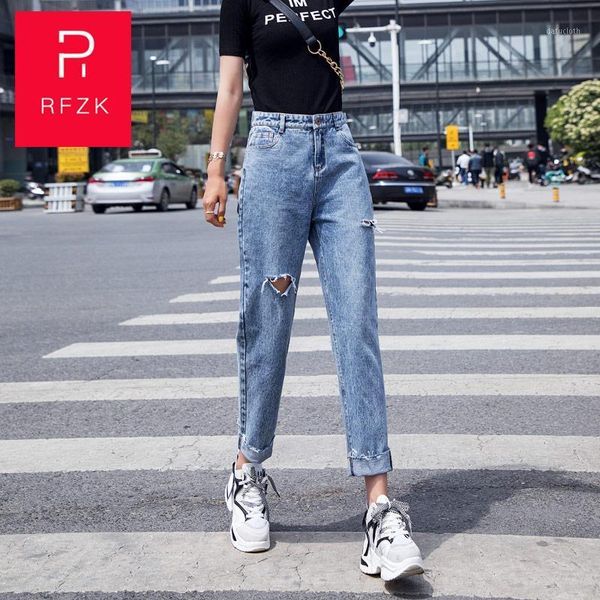 rfzk jeans women's pants loose straight high waist thin thin wild elastic waist fall winter ins dad harlan pants1, Blue
rfzk jeans women's pants loose straight high waist thin thin wild elastic waist fall winter ins dad harlan pants1, Blue