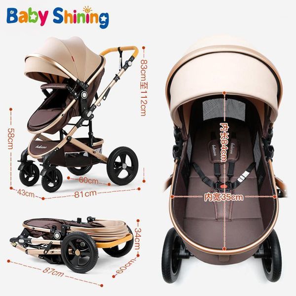 strollers# baby shining luxurious stroller 4 wheels portable travel carriage folding prams aluminum frame high landscape car1
strollers# baby shining luxurious stroller 4 wheels portable travel carriage folding prams aluminum frame high landscape car1