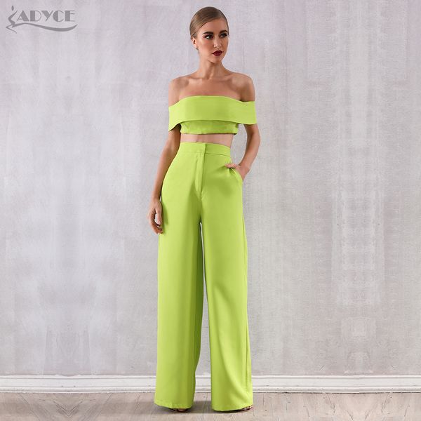 adyce 2020 new summer two pieces sets off shoulder short sleeve full pants women fashion green slash neck casual sets t200702, White
adyce 2020 new summer two pieces sets off shoulder short sleeve full pants women fashion green slash neck casual sets t200702, White