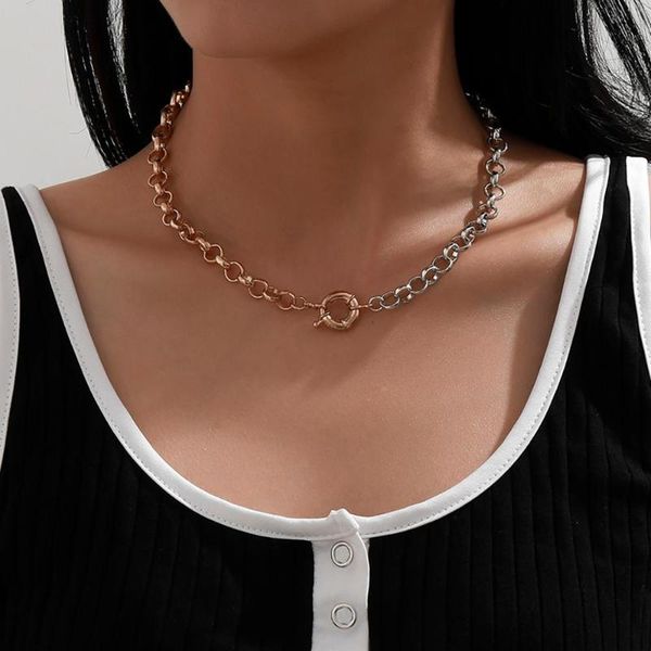 chokers lacteo steampunk golden color mixed metal chain choker necklace statement daily life clavicle jewelry for women, Golden;silver
chokers lacteo steampunk golden color mixed metal chain choker necklace statement daily life clavicle jewelry for women, Golden;silver