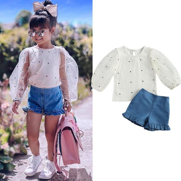 2021 summer baby kids girl shorts outfits polka dot puff long sleeve ruffle shorts 2pcs set fashion new clothes, White
2021 summer baby kids girl shorts outfits polka dot puff long sleeve ruffle shorts 2pcs set fashion new clothes, White
