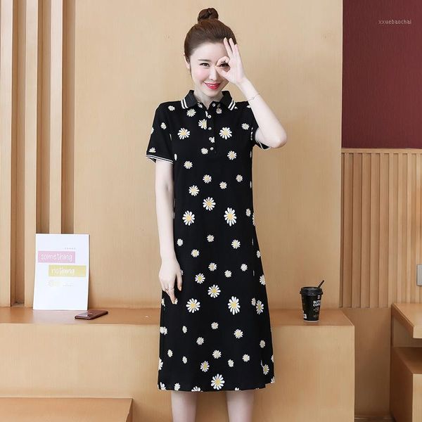 2020 summer daisy dress women korean flower print black midi tshirt dresses 90s female striped clothes plus size vestidos1, Black;gray
2020 summer daisy dress women korean flower print black midi tshirt dresses 90s female striped clothes plus size vestidos1, Black;gray
