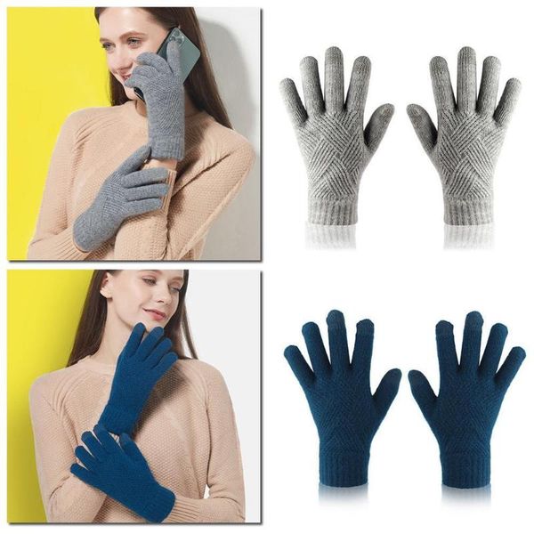 five fingers gloves for smartphone cotton winter warm knitted mittens cycling full finger thick driv p5n5, Blue;gray
five fingers gloves for smartphone cotton winter warm knitted mittens cycling full finger thick driv p5n5, Blue;gray