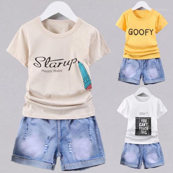 2020 summer baby boys girls cartoon t-shirts + jeans shorts pants set clothes kids cute 2pcs children girls clothing sets1, White
2020 summer baby boys girls cartoon t-shirts + jeans shorts pants set clothes kids cute 2pcs children girls clothing sets1, White