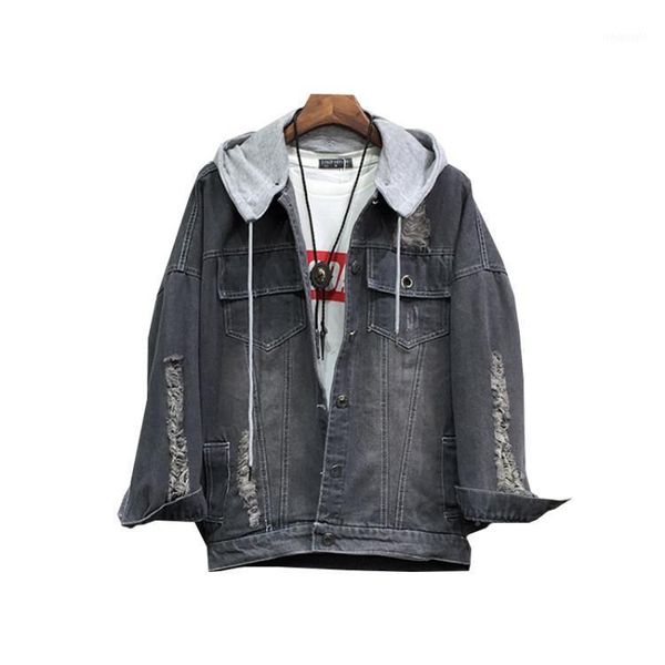 loldeal men's winter denim hooded jacket slim fit casual jacket button down distressed jeans coats outwear1, Black;brown
loldeal men's winter denim hooded jacket slim fit casual jacket button down distressed jeans coats outwear1, Black;brown