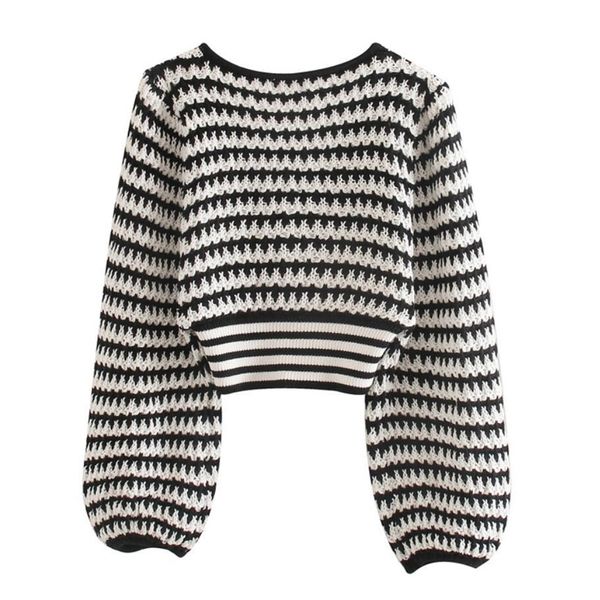 chic retro women knit striped v neck sweater pullovers french exposed navel short knitwear long lantern sleeve jumper 201030, White
chic retro women knit striped v neck sweater pullovers french exposed navel short knitwear long lantern sleeve jumper 201030, White
