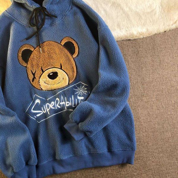thickened ins super plush versatile embroidered lamb cashmere bear sweater women's autumn and winter new loose korean top, Black
thickened ins super plush versatile embroidered lamb cashmere bear sweater women's autumn and winter new loose korean top, Black