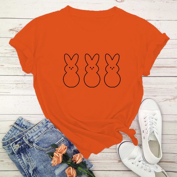 new style women's wear europe and america lovely printed rabbit t-shirt women's round neck cotton short sleeve top, White
new style women's wear europe and america lovely printed rabbit t-shirt women's round neck cotton short sleeve top, White
