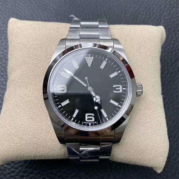 classic watch first generation explorer 40mm black dial sapphire glass 2813 automatic 316l folding buckle luminous sports watch, Slivery;brown
classic watch first generation explorer 40mm black dial sapphire glass 2813 automatic 316l folding buckle luminous sports watch, Slivery;brown