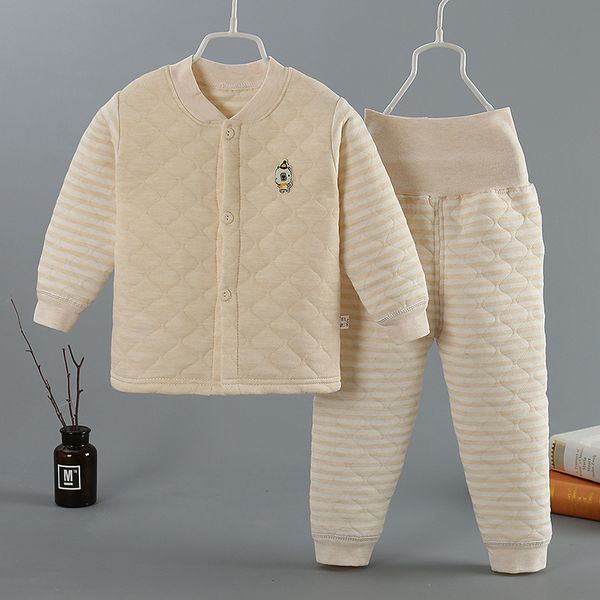 winter new warm and thickened baby clothing colored children's long sleeve high waist belly protection cotton underwear set, White
winter new warm and thickened baby clothing colored children's long sleeve high waist belly protection cotton underwear set, White