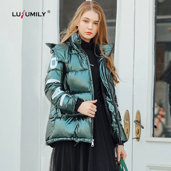 lusumily 2020 new women's winter coat female blouse short down jacket cotton padded parkas thick warm hooded jaqueta feminina, Black
lusumily 2020 new women's winter coat female blouse short down jacket cotton padded parkas thick warm hooded jaqueta feminina, Black