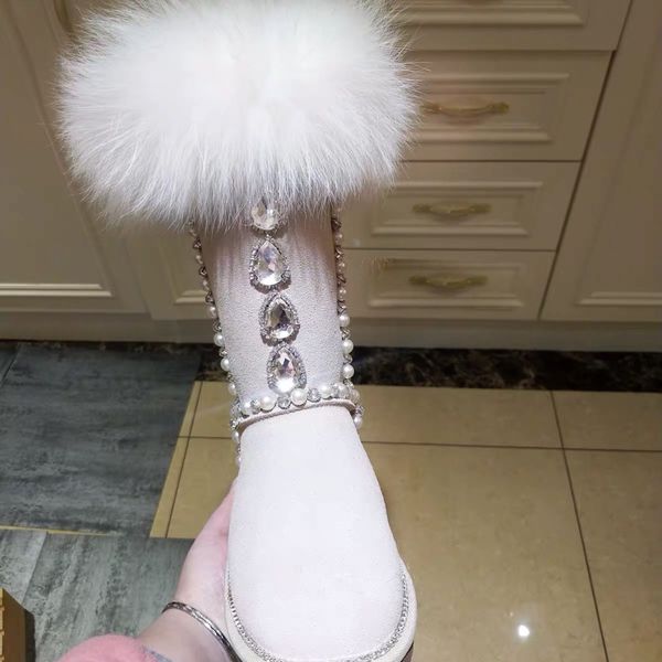 fox artisanal white skin glitter gem strass snowboots apartment pearl crystal chain winter of stuffed girl warm knee boots obgb, Black
fox artisanal white skin glitter gem strass snowboots apartment pearl crystal chain winter of stuffed girl warm knee boots obgb, Black