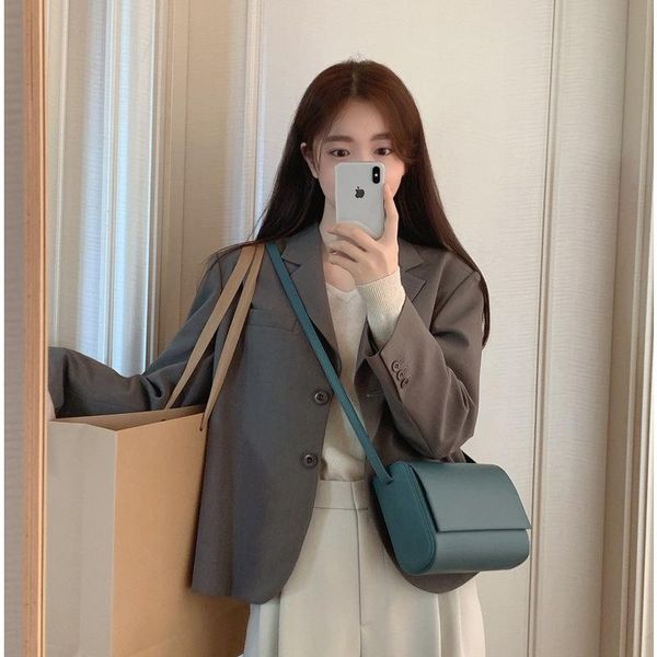 small suit coat female korean-style loose 2020 spring and autumn british short grey ins suit short-height, White;black
small suit coat female korean-style loose 2020 spring and autumn british short grey ins suit short-height, White;black
