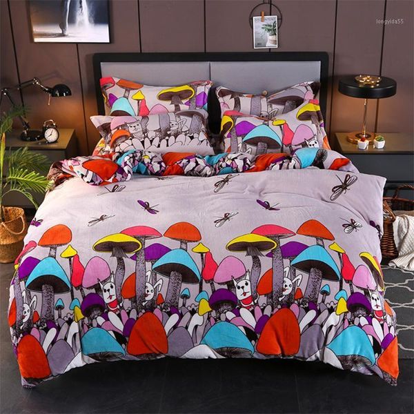 flannel 3pcs bedding set include 1pc quilt cover & 2pcs pillowcases soft & cozy fit all season satisfying slumber mushroom1
flannel 3pcs bedding set include 1pc quilt cover & 2pcs pillowcases soft & cozy fit all season satisfying slumber mushroom1