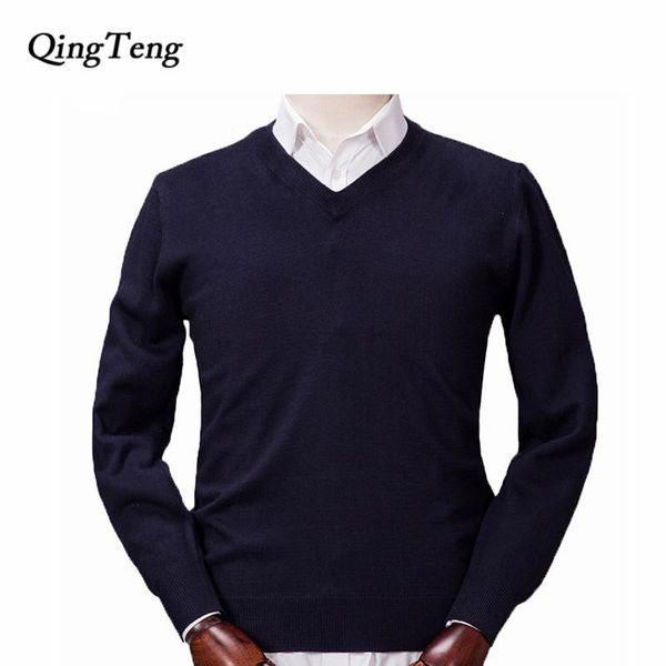 qingteng pullover men knitted cashmere wool sweaters 2021 new autumn winter warm soft long sleeve v neck sweater shirt male, White;black
qingteng pullover men knitted cashmere wool sweaters 2021 new autumn winter warm soft long sleeve v neck sweater shirt male, White;black