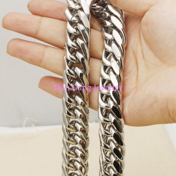 chains heavy huge 7-40inches 18mm stainless steel thick men jewelry necklace men's curb cuban link chain necklaces bracelet & bangles, Silver
chains heavy huge 7-40inches 18mm stainless steel thick men jewelry necklace men's curb cuban link chain necklaces bracelet & bangles, Silver