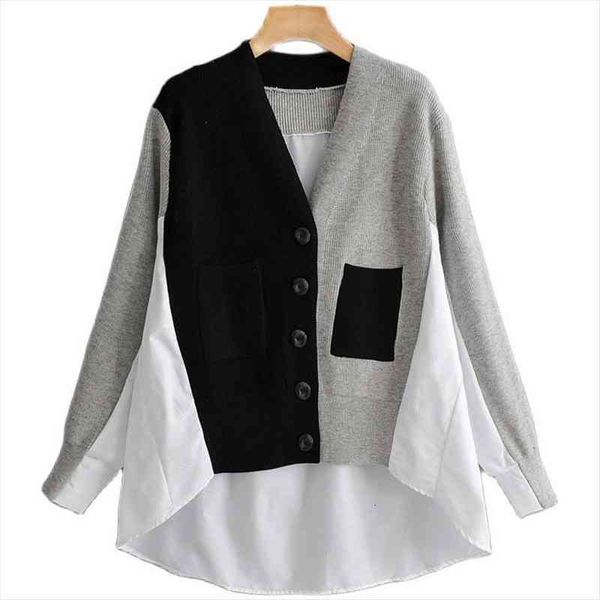 vintage sweater chic design stitching v-neck long-sleeved womens cardigan thin sweater jacket female, White;black
vintage sweater chic design stitching v-neck long-sleeved womens cardigan thin sweater jacket female, White;black