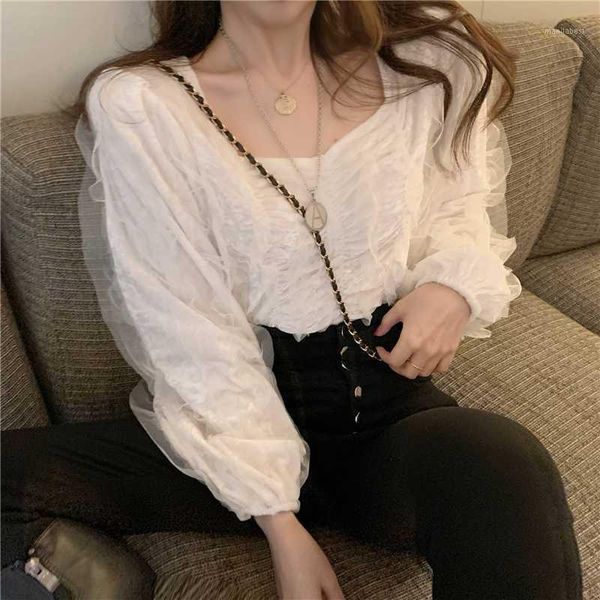 square neck velours pleated mesh dreamy blouse women shirt puff sleeve chemise femme chemisier blusa mujer1, White
square neck velours pleated mesh dreamy blouse women shirt puff sleeve chemise femme chemisier blusa mujer1, White