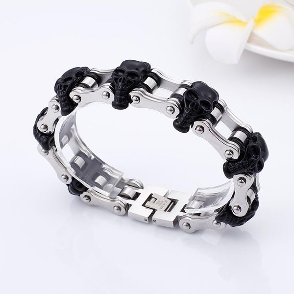 gothic men's 316l stainless steel biker black skeleton skull biker motorcycle chain bracelet bangle 15mm 8.5 inch heavy 134g
gothic men's 316l stainless steel biker black skeleton skull biker motorcycle chain bracelet bangle 15mm 8.5 inch heavy 134g