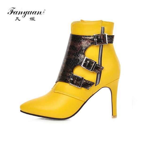 fanyuan new plus size 31-48 women retro ankle boots snake veins pointe toe shoes woman party lady high heels boots, Black
fanyuan new plus size 31-48 women retro ankle boots snake veins pointe toe shoes woman party lady high heels boots, Black