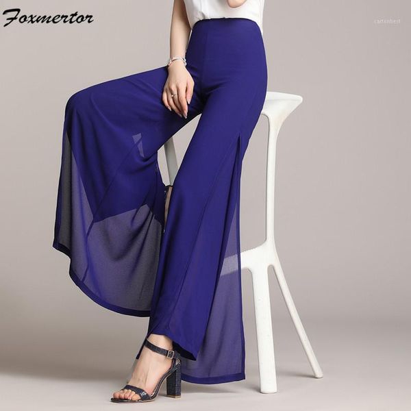 women's pants & capris 2021 summer female wide leg women high waist double layers split chiffon loose black elegant dance trousers1, Black;white
women's pants & capris 2021 summer female wide leg women high waist double layers split chiffon loose black elegant dance trousers1, Black;white
