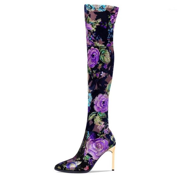 flowers handmade sheepskin pointed toe over-the-knee boots super high heels floral black blue shoes for woman short 9cm1
flowers handmade sheepskin pointed toe over-the-knee boots super high heels floral black blue shoes for woman short 9cm1