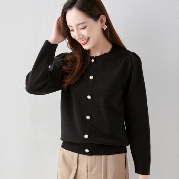 women's knits & tees 2021 aututmn spring women sweater fashion casual round neck soild color gardigan long sleeve female elegant kintte, White
women's knits & tees 2021 aututmn spring women sweater fashion casual round neck soild color gardigan long sleeve female elegant kintte, White